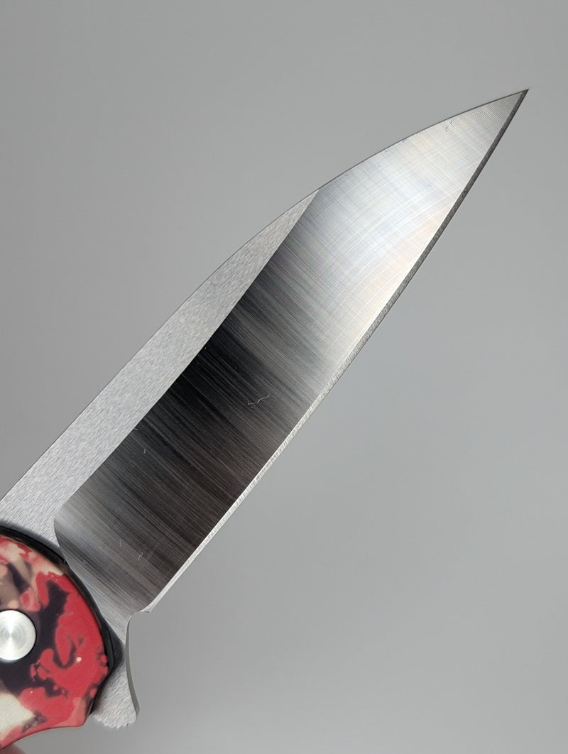 Protech Malibu "Crimson Tiger Camo" Magnacut Wharncliffe Buttonlock Folding Knife