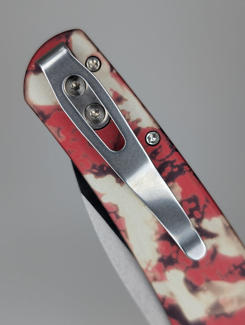 Protech Malibu "Crimson Tiger Camo" Magnacut Wharncliffe Buttonlock Folding Knife