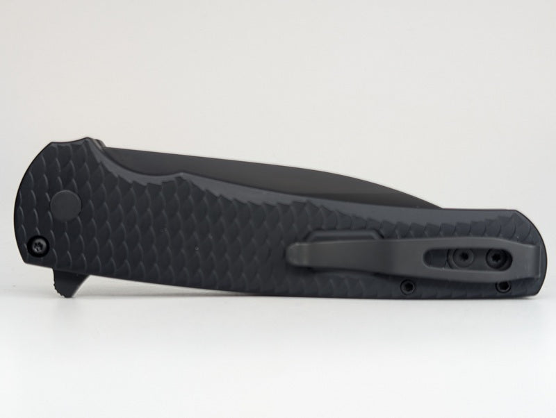 *Consignment* Protech Malibu Dragon Scale Black DLC Magnacut Button Lock Folding Knife