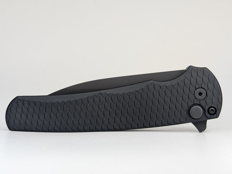 *Consignment* Protech Malibu Dragon Scale Black DLC Magnacut Button Lock Folding Knife
