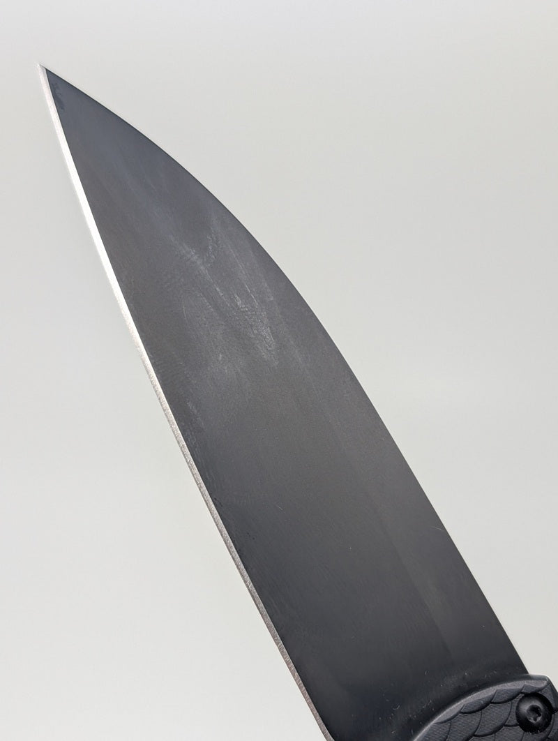 *Consignment* Protech Malibu Black Dragonscale DLC Magnacut Button Lock Folding Knife
