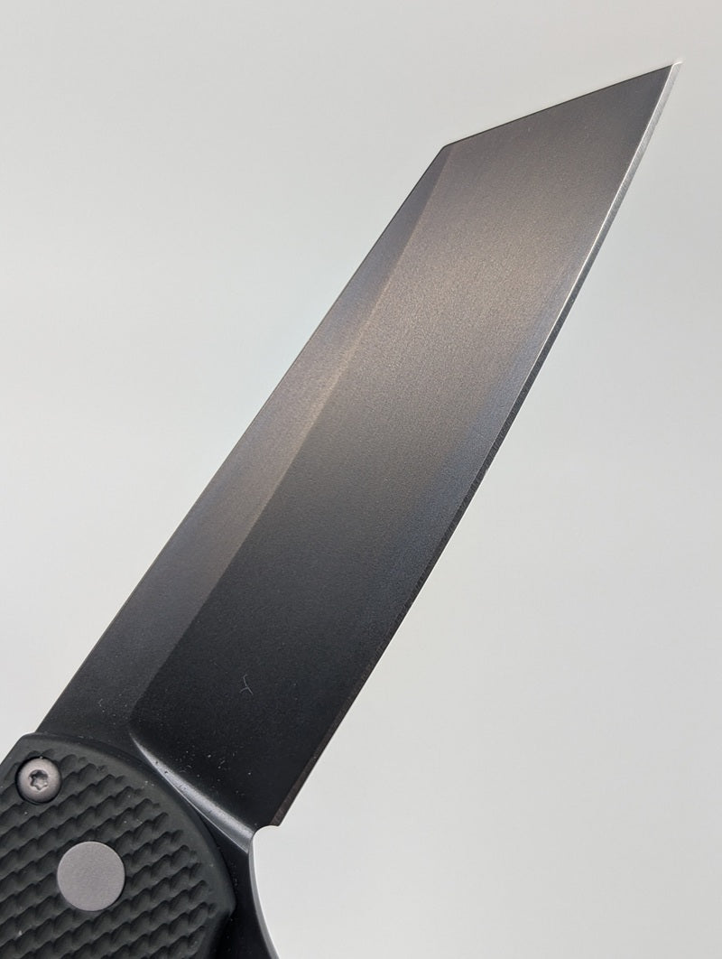 Protech Malibu Green Aluminum DLC Reverse Tanto Button Lock Folding Knife