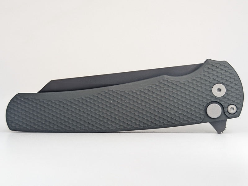 Protech Malibu Green Aluminum DLC Reverse Tanto Button Lock Folding Knife