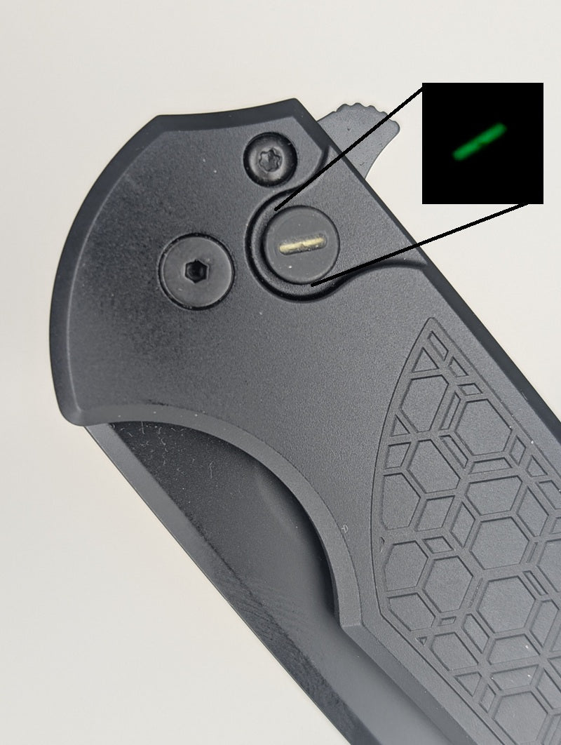 Protech Mordax Tritium Button Lock Operator Gridlock handle Black DLC Magnacut blade