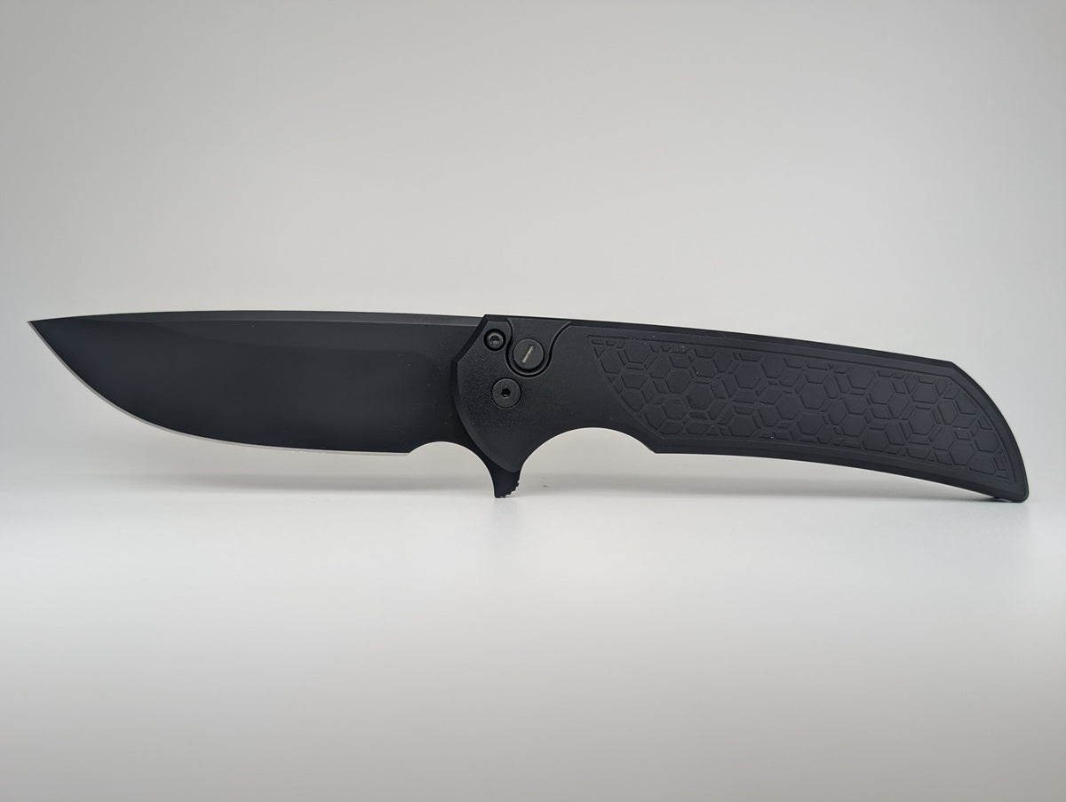 Protech Mordax Tritium Button Lock Operator Gridlock handle Black DLC Magnacut blade