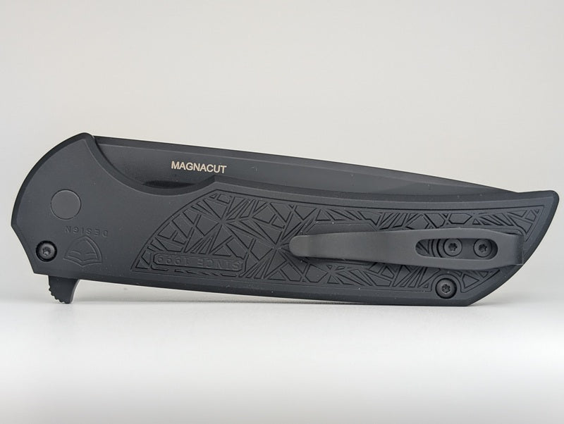 Protech Mordax Black Nexus DLC Magnacut Buttonlock Folding Knife