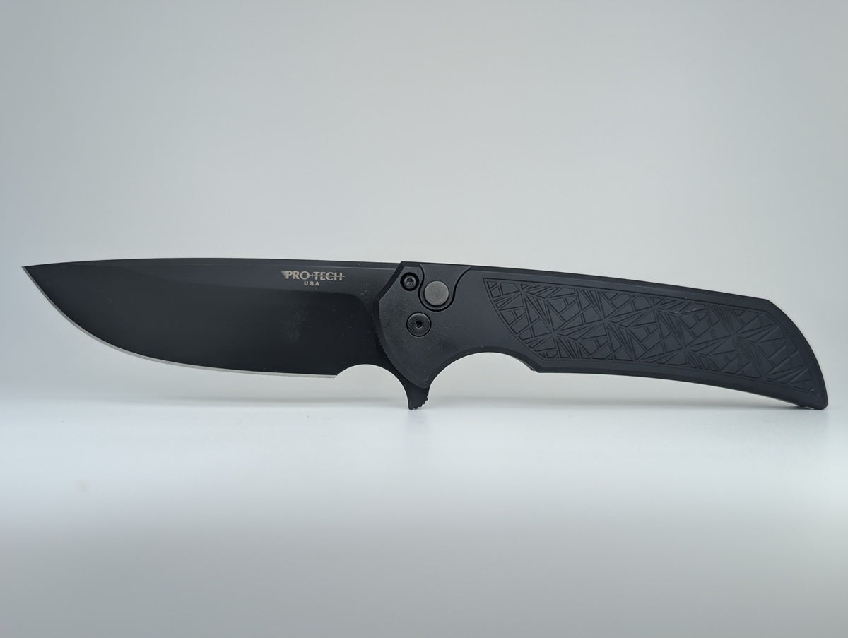 Protech Mordax Black Nexus DLC Magnacut Buttonlock Folding Knife