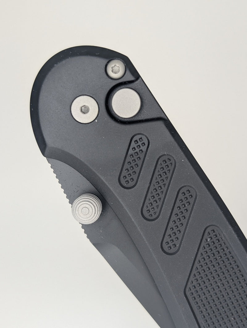 Protech x Peace Neighbor Avalon Black Thumbstud DLC Magnacut Buttonlock Folding Knife