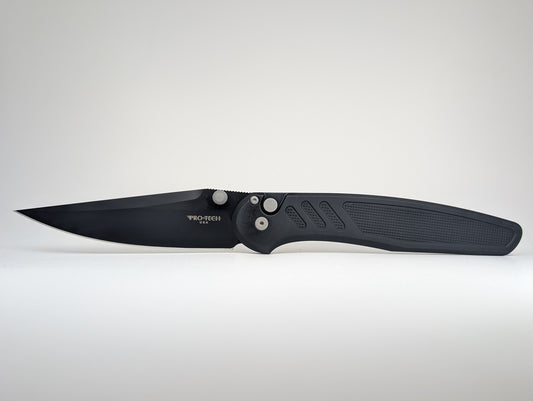 Protech x Peace Neighbor Avalon Black Thumbstud DLC Magnacut Buttonlock Folding Knife