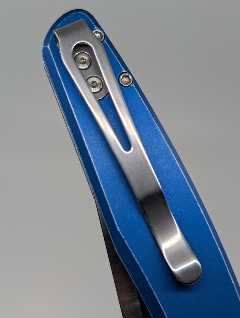 *Consignment* Protech x Peace Neighbor "Avalon" Blue Battleworn Magnacut Button Lock Folding Knife 2026 Exclusive