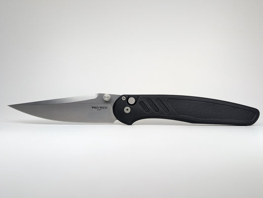 Protech x Peace Neighbor Avalon Black Thumbstud Magnacut Buttonlock Folding Knife