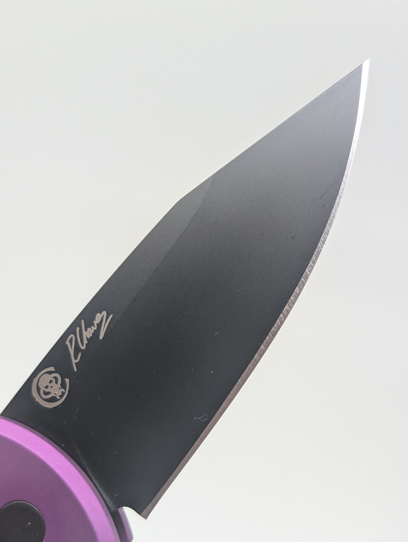 Protech x Ramon Chaves "Scapegoat" Purple DLC MagnaMax Auto Folding Knife Blade Show West 2026 Exlusive