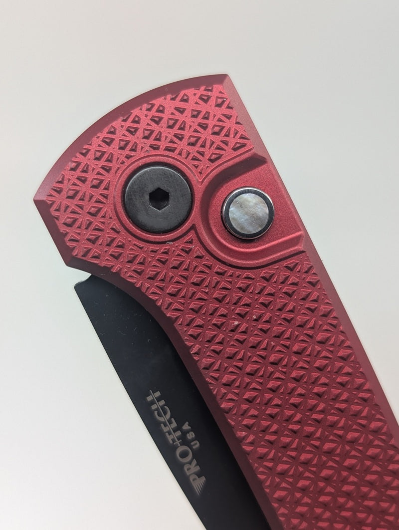 Protech x Ramon Chaves "Scapegoat" Red Carbide DLC MagnaMax Auto Folding Knife Blade Show West 2026 Exlusive