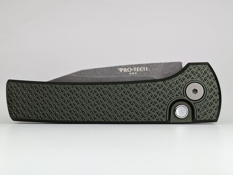 Protech x Ramon Chavez Scapegoat Green Carbide Acid Wash MagnaMax Auto Folding Knife