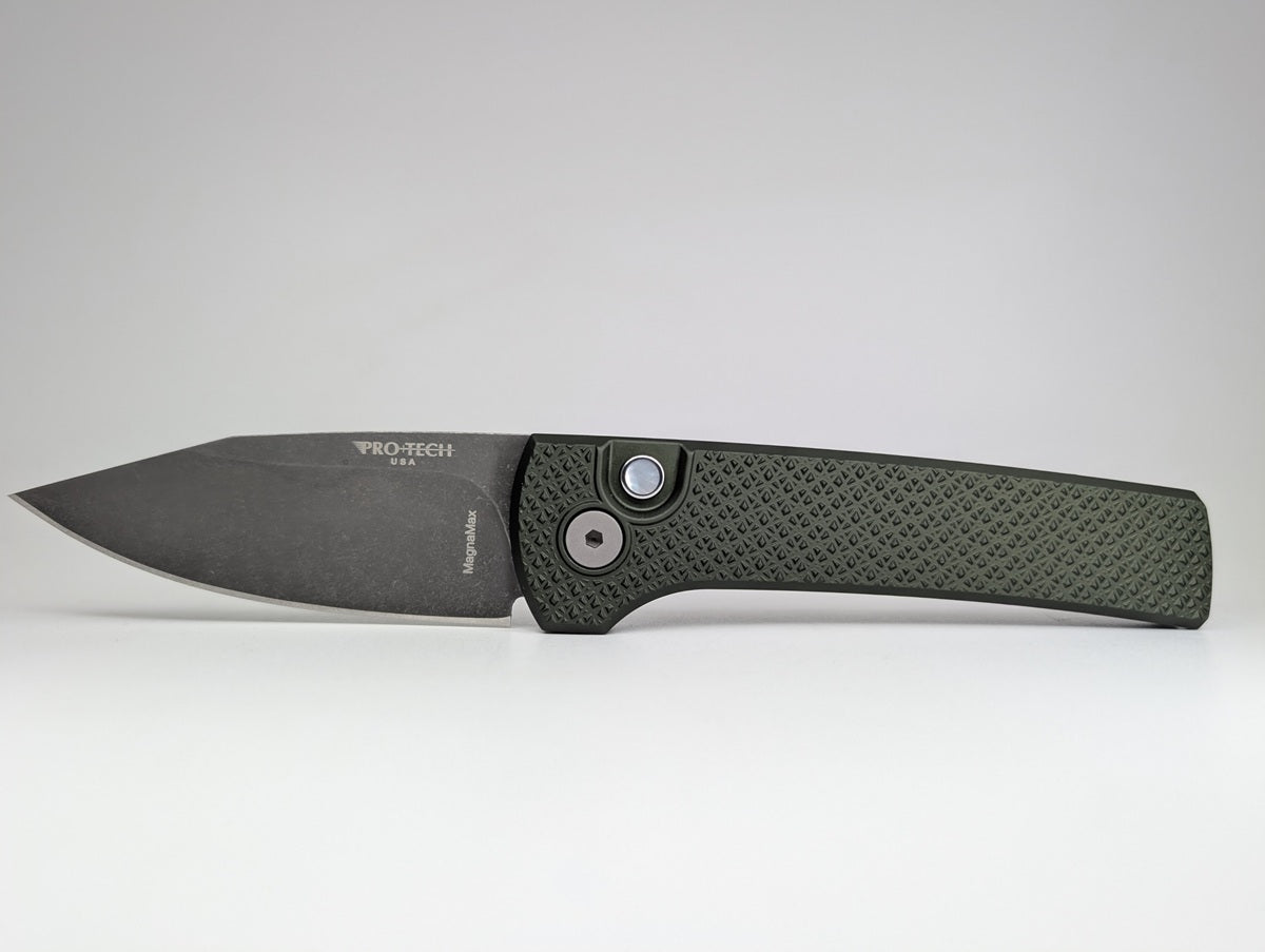 Protech x Ramon Chavez Scapegoat Green Carbide Acid Wash MagnaMax Auto Folding Knife