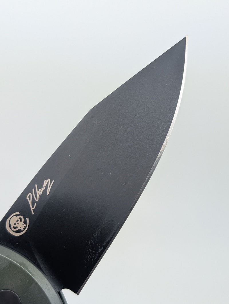 Protech x Ramone Chavez Scapegoat Green DLC MagnaMax Auto Folding Knife