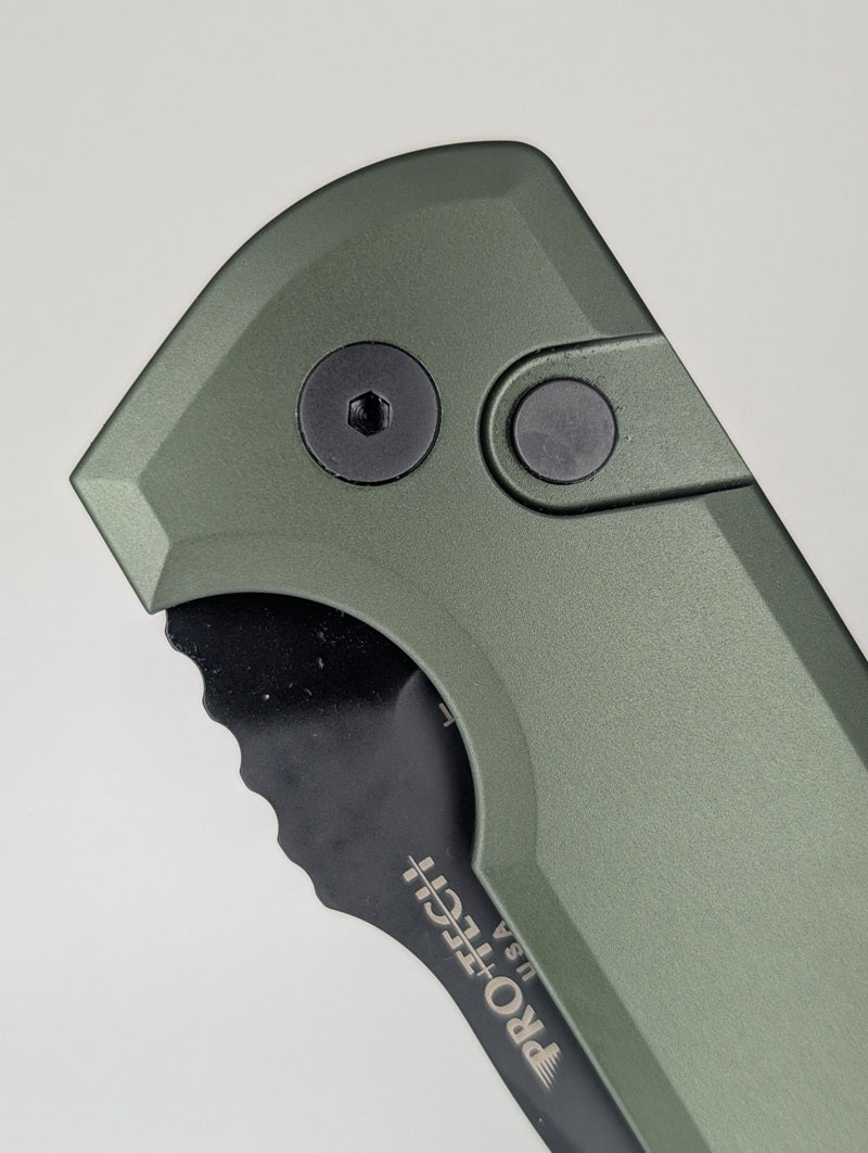 Protech Rockeye Green DLC Magnacut Auto Folding Knife