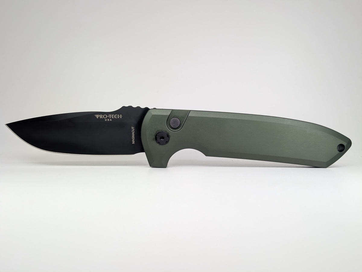 Protech Rockeye Green DLC Magnacut Auto Folding Knife