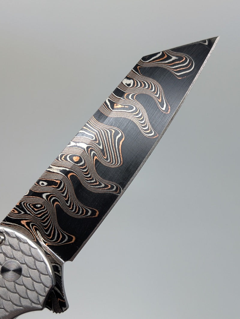 Protech Shot Show 2026 Malibu Custom Baker Forge Damascus Buttonlock Folding Knife