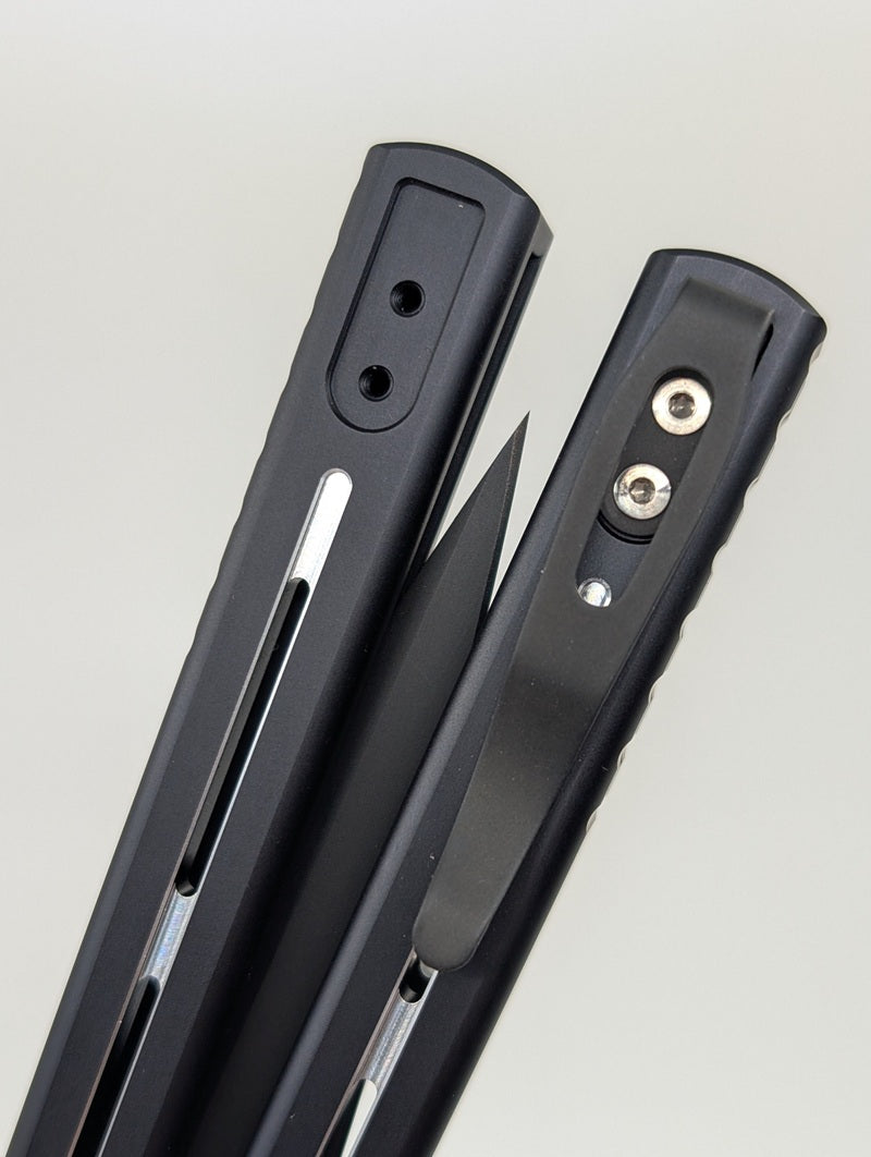 *Consignment* Protech x Squid Industries Fly Father 2 Black Live Blade Balisong