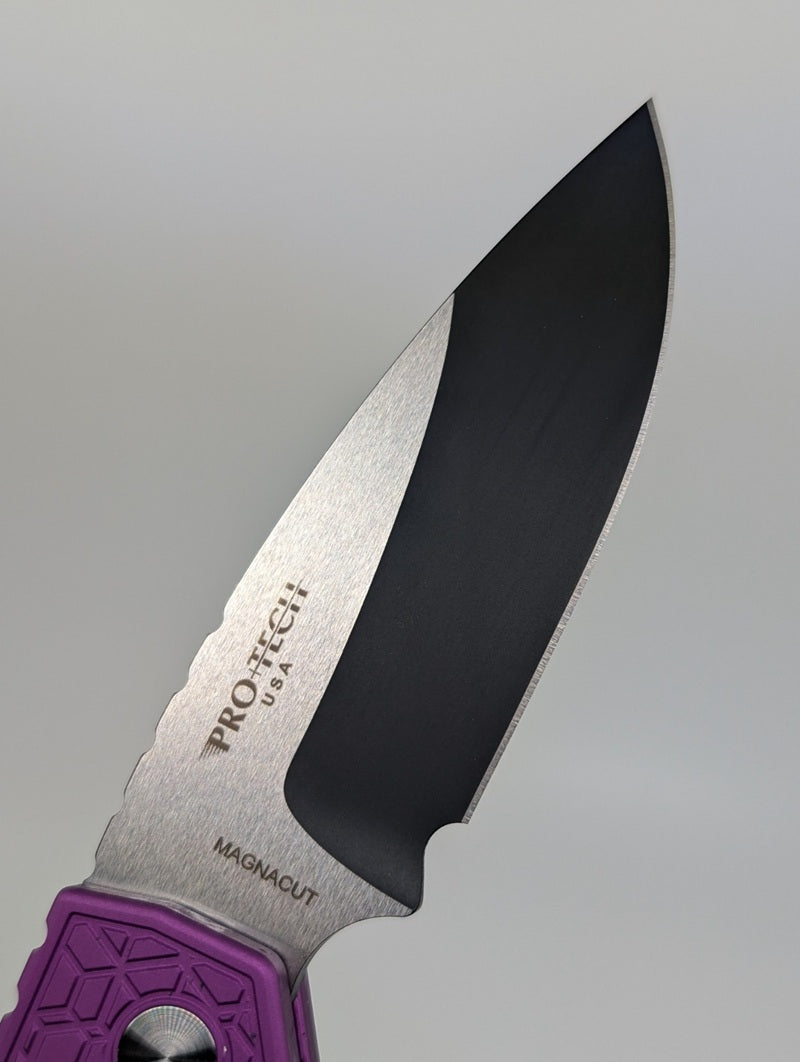 *Consignment* Protech x Strider PT+ Custom Purple Gridlock Magnacut Auto Folding Knife