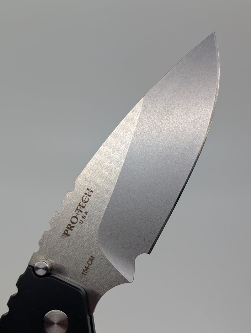 *Consignment* Protech x Strider SnG Black 154-CM Stonewash Auto Folding Knife