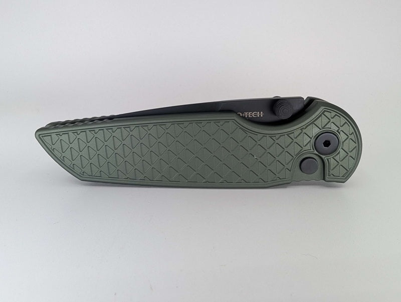 Protech TR-3 Integrity Relic Green Buttonlock Folding Knife