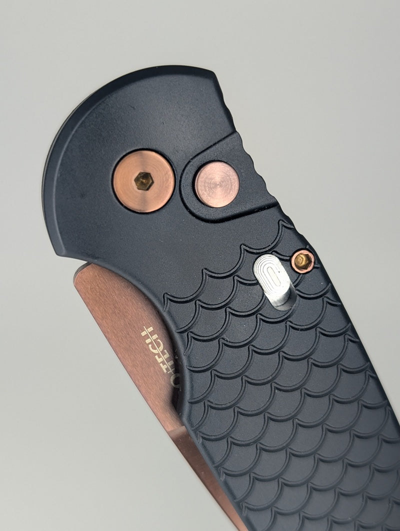 Protech Tactical Response 3 Fish Scale Black Copper Rose PVD CPM-154 Auto Folding Knife