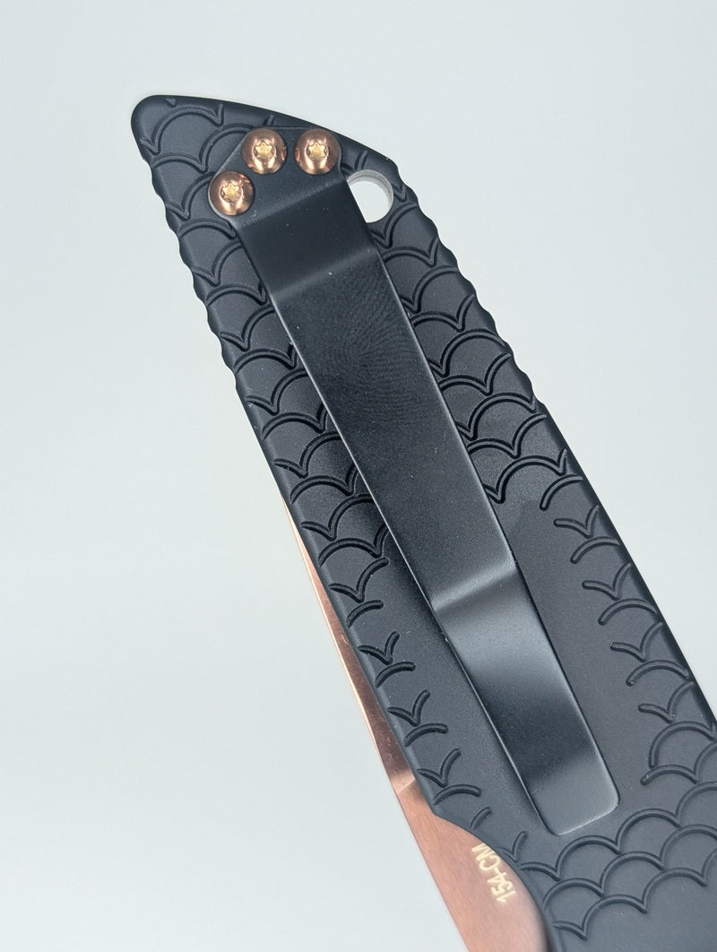 Protech Tactical Response 3 Fish Scale Black Copper Rose PVD CPM-154 Auto Folding Knife
