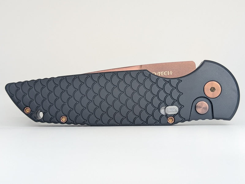 Protech Tactical Response 3 Fish Scale Black Copper Rose PVD CPM-154 Auto Folding Knife