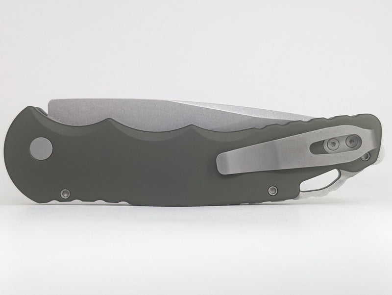Protech Tactical Response 4 Green Aluminum MagnaMax Stonewash Auto Folding Knife