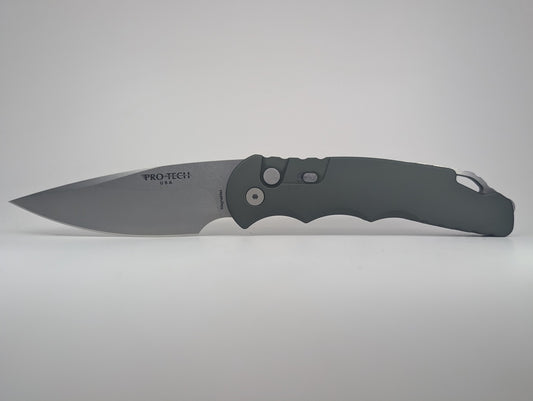 Protech Tactical Response 4 Green Aluminum MagnaMax Stonewash Auto Folding Knife