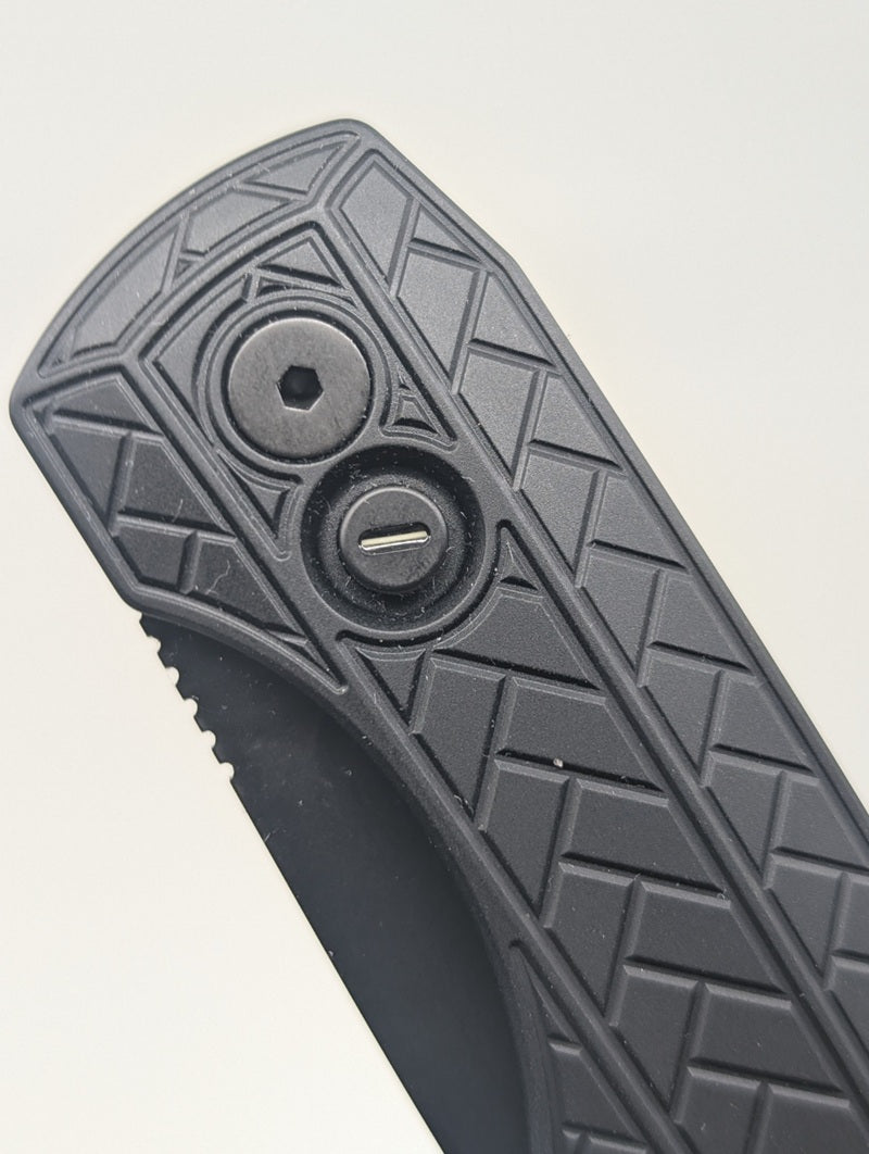 Protech x Vero Design "Synapse 2" Black Herringbone DLC MagnaMax Operator Series Auto Folding Knife