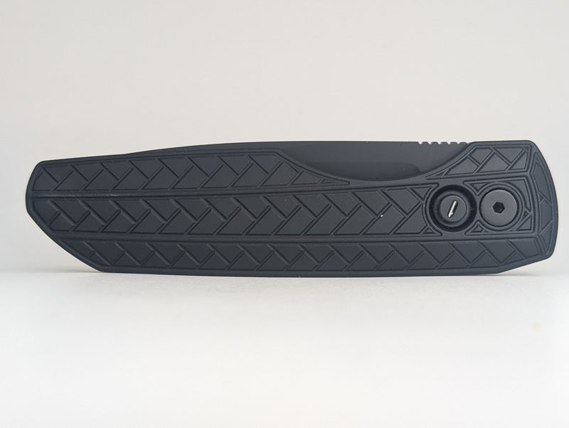 Protech x Vero Design "Synapse 2" Black Herringbone DLC MagnaMax Operator Series Auto Folding Knife