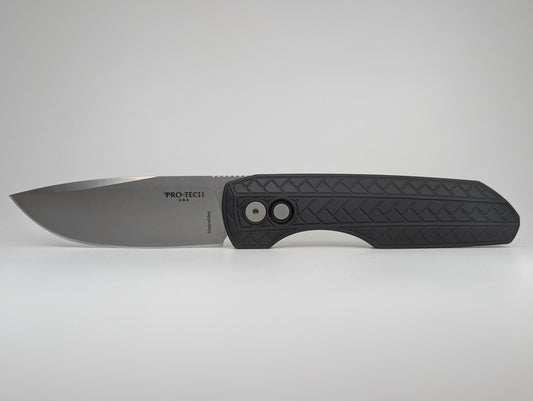 Protech x Vero "Synapse" 2 Black Herringbone Aluminum MagnaMax Auto Folding Knife