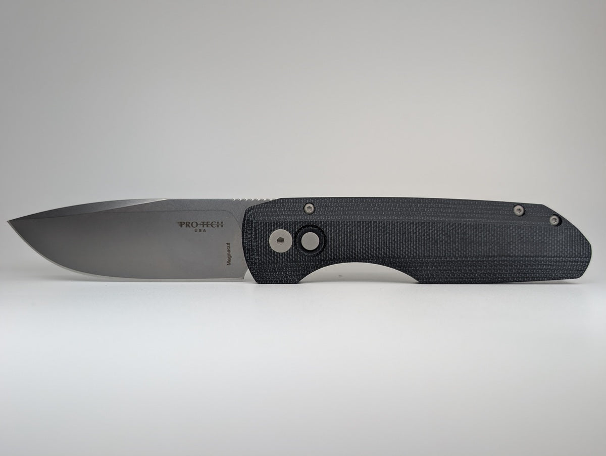 *Consignment* Protech x Vero Synapse Black Micarta / Aluminum / Stonewash Magnacut Auto Folding Knife