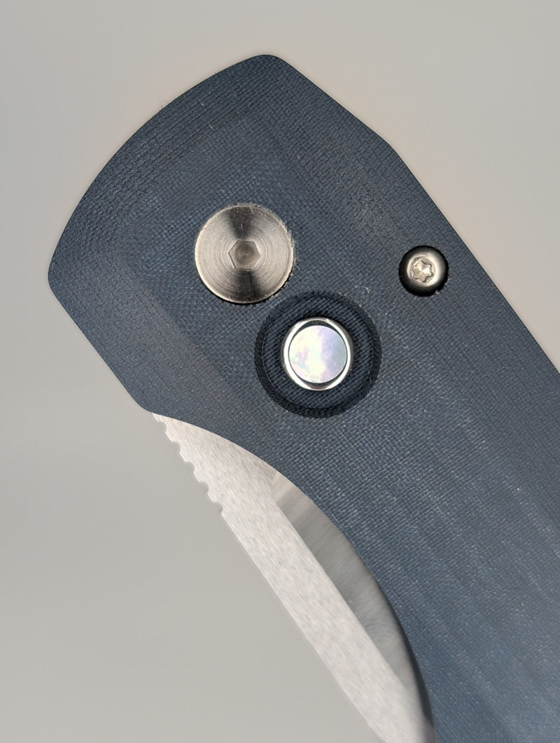 Protech x Vero Blue Linen Micarta Synapse Magnacut Auto Folding Knife