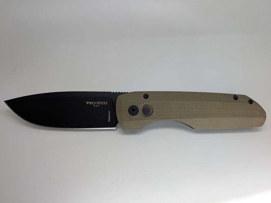 Protech Vero Synapse Green w/ Black DLC Magnacut Blade Auto Folding Knife