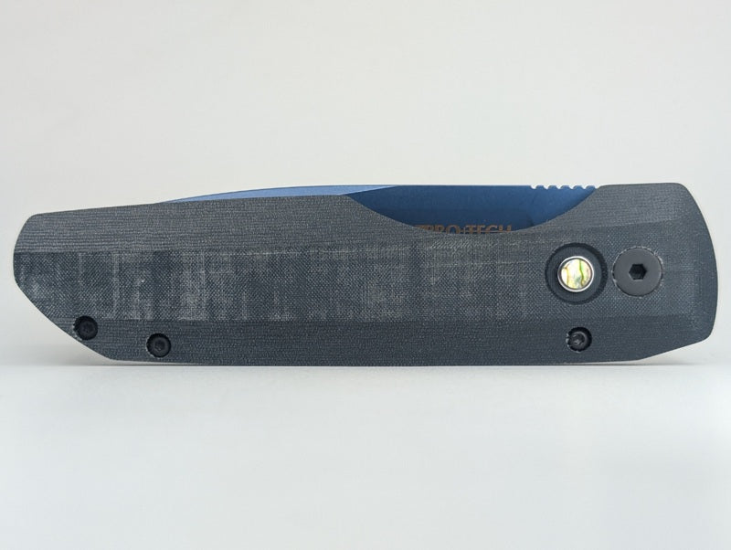 Protech x Vero Micarta Sapphire Blue PVD Magnacut Auto Folding Knife