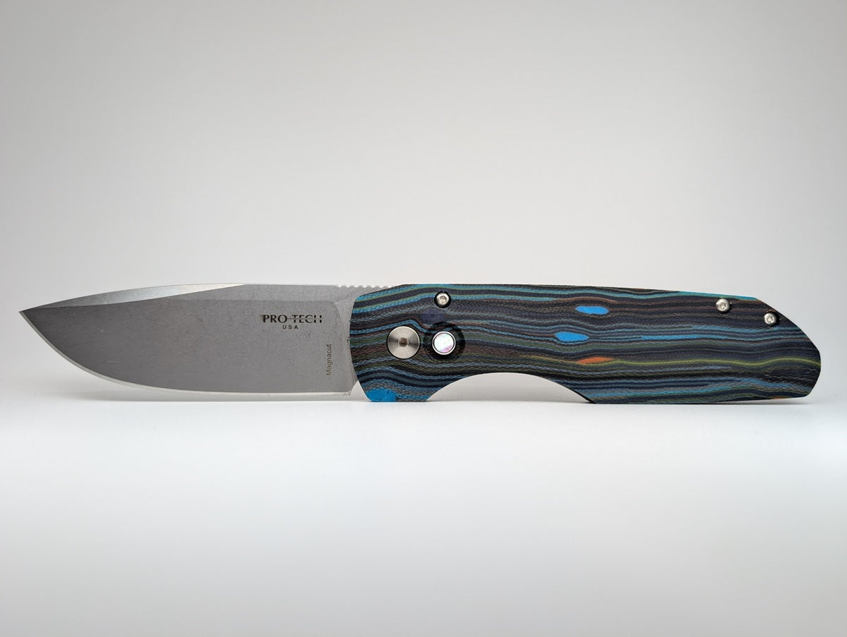 Protech x Vero Synapse Starry Night G-Carta Stonewash Magnacut Auto Folding Knife
