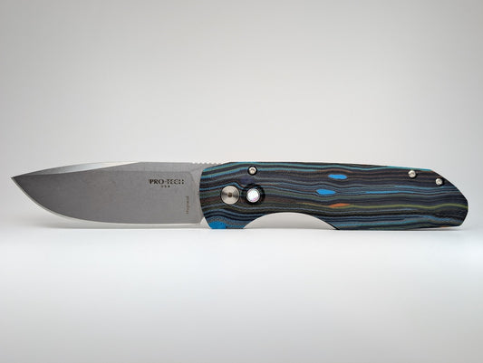 Protech x Vero Synapse Starry Night G-Carta Stonewash Magnacut Auto Folding Knife