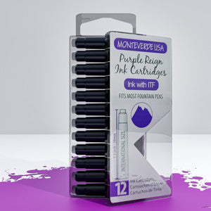Monteverde 12pk Ink Cartridges Fits most Fountain Pens