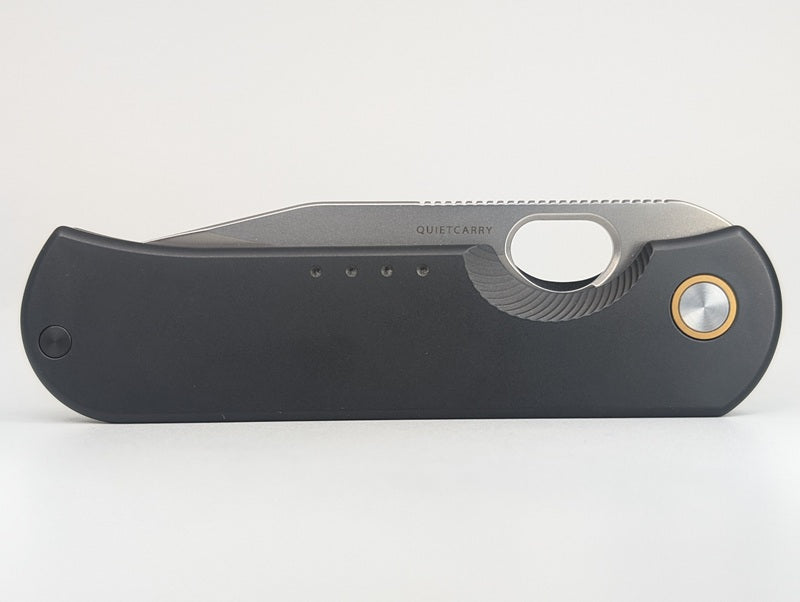 *Consignment* Quiet Carry "The Rincon" Black Frame Lock Folding Knife