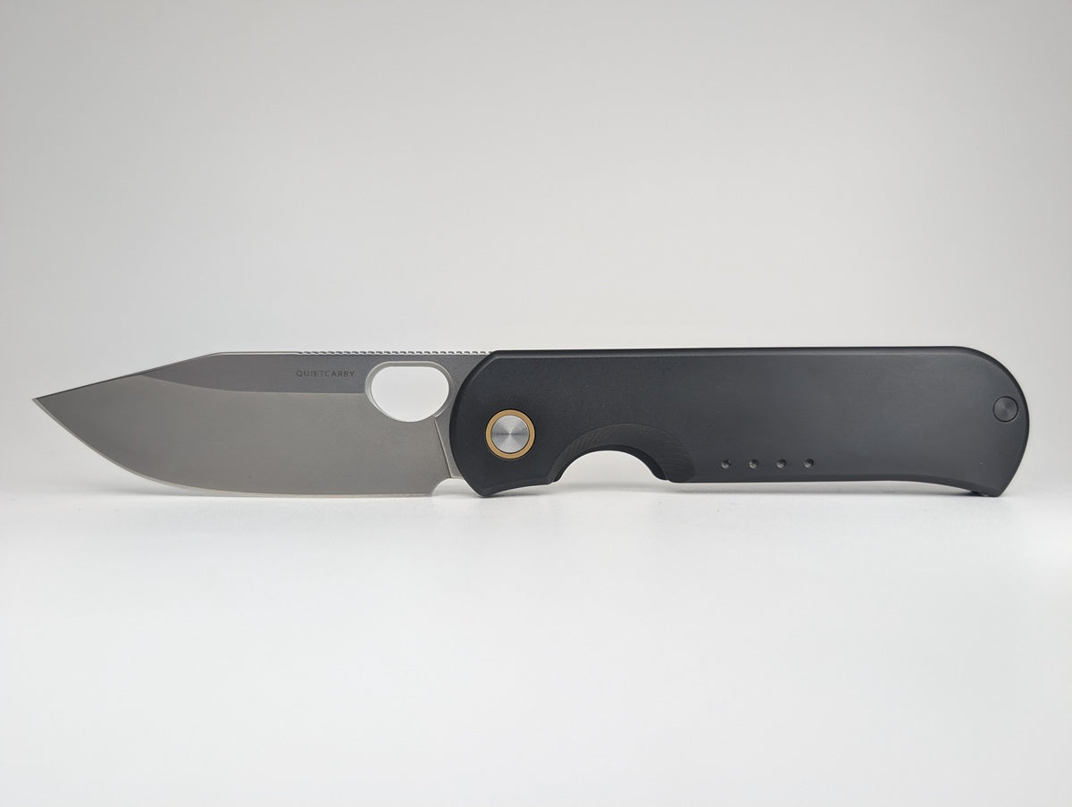 *Consignment* Quiet Carry "The Rincon" Black Frame Lock Folding Knife