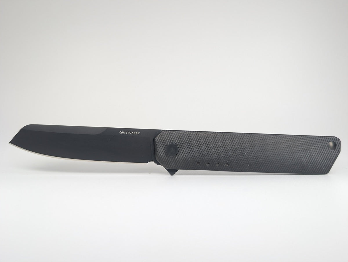 *Consignment* Quiet Carry "The IQ" Black PVD Frame Lock Folding Knife