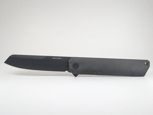 *Consignment* Quiet Carry "The IQ" Black PVD Frame Lock Folding Knife
