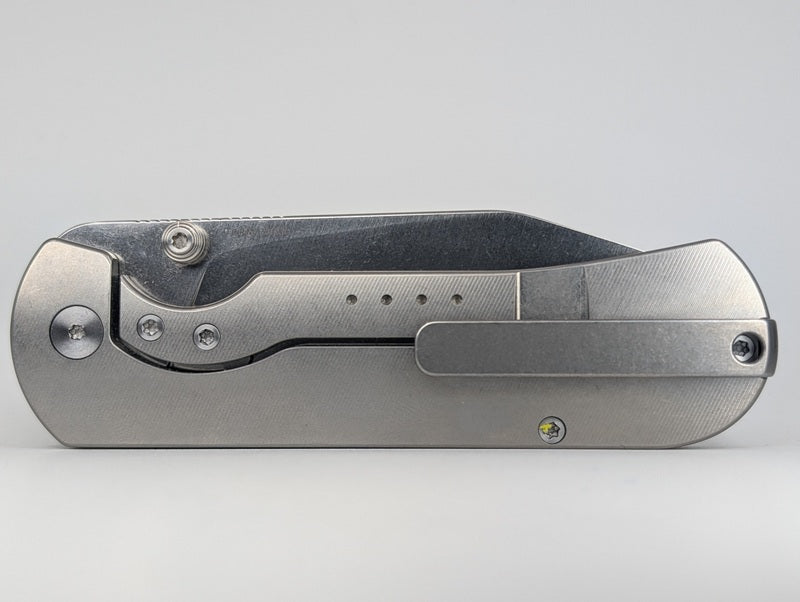 *Consignment* Quiet Carry "The Nine" Titanium CPM-20CV Frame Lock Folding Knife