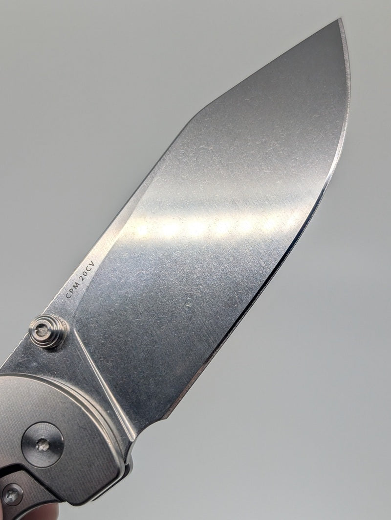 *Consignment* Quiet Carry "The Nine" Titanium CPM-20CV Frame Lock Folding Knife
