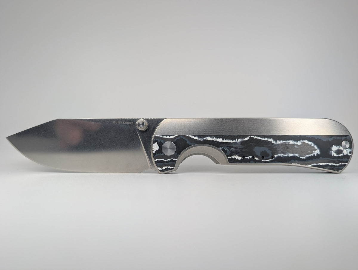 *Consignment* Quiet Carry "The Nine" Titanium CPM-20CV Frame Lock Folding Knife