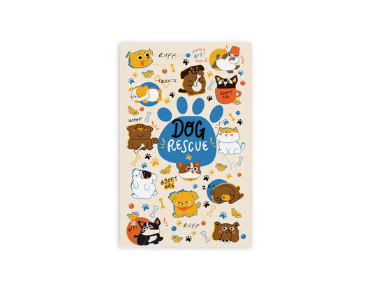 Retro 51 Dog Rescue Classic Notebook w/ Dot Grid Pages